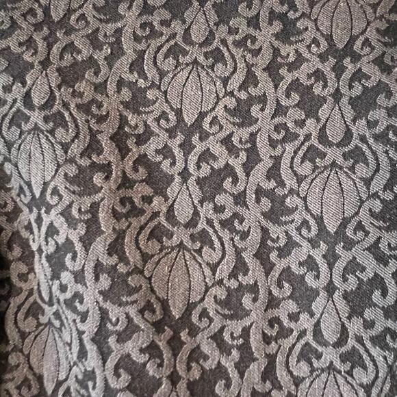 Coldwater Creek Natural Fit Navy Blue Jacqard Pants Size 14 Brocade Look - Picture 4 of 12